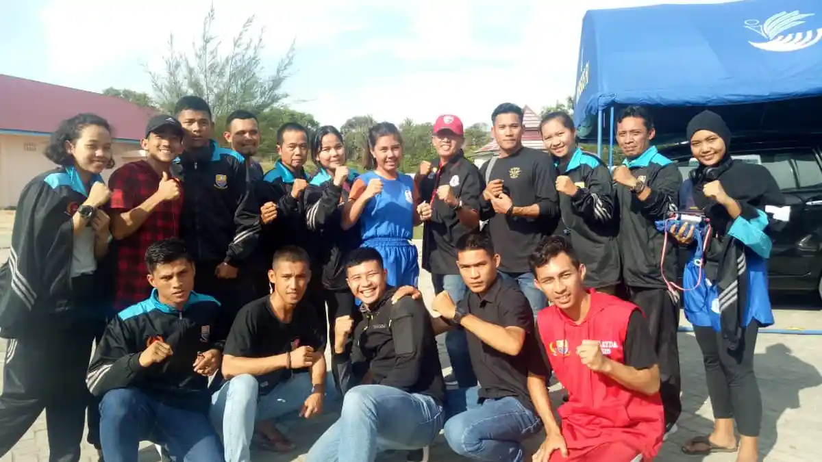 Persiapan Kerjurnas, Atlet Muaythai Jambi Terus Berlatih dengan Protokol Kesehatan
