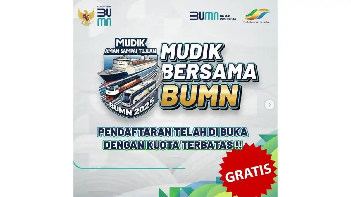 Alur Pendaftaran Mudik Lebaran Gratis BUMN PTPN III 2025 Beserta Rute, Jadwal dan Persyaratannya