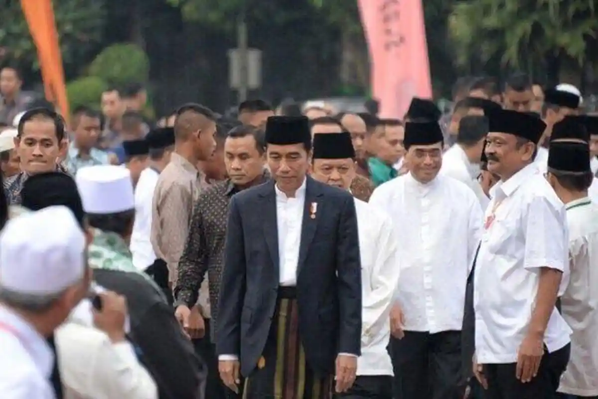 Sholat Iduladha Terakhir Presiden Joko Widodo di Lapangan Simpang Lima Semarang, Jawa Tengah