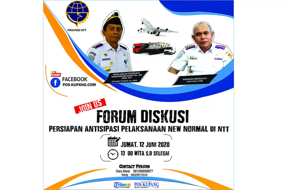 LINK LIVE STREAMING Diskusi Virtual Persiapan Pelaksanaan New Normal Transportasi Provinsi NTT
