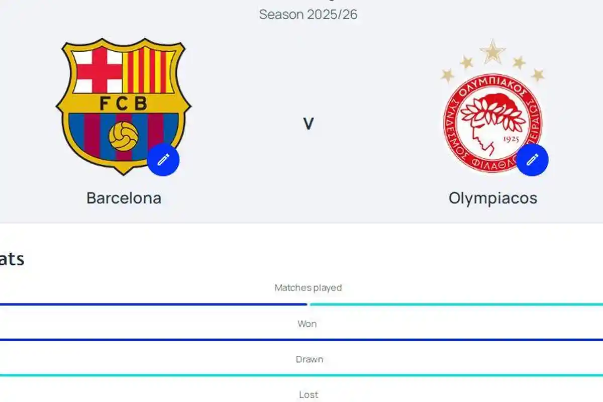 Prediksi Barcelona vs Olympiacos di Liga Champions Malam Ini
