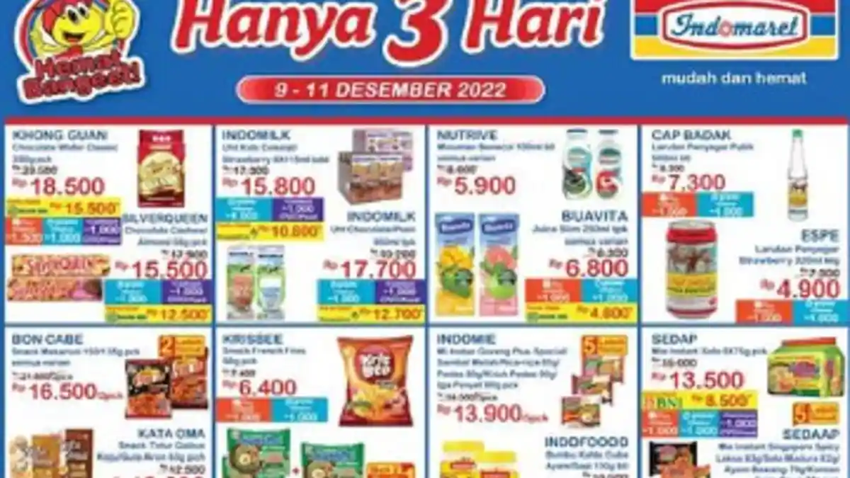 KATALOG Lengkap Promo JSM Indomaret 9 Desember 2022, Beras Minyak Telur Susu Irit, Ada Cashback