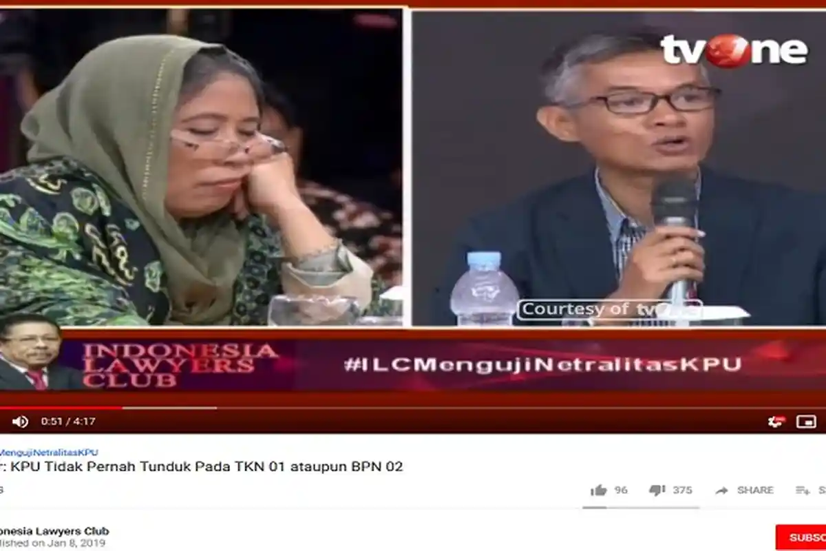 Pernyataannya Dibantah Wahyu Setiawan, Mantan Anggota KPU Terlihat Bertopang Dagu di ILC