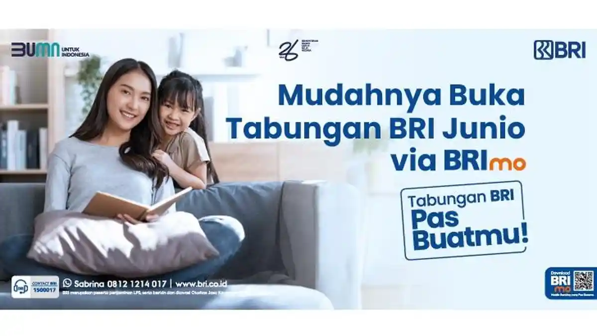 Ajarkan Anak Menabung, Begini Mudah dan Praktisnya Buka Rekening Tabungan BRI Junio lewat BRImo