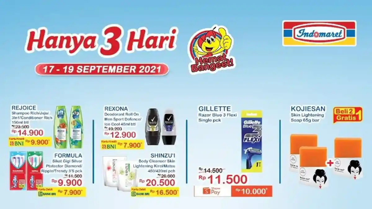 Promo JSM Indomaret 17-19 September 2021: Kojiesan Skin Lightening Soap 65gr Bar Beli 2 Gratis 1