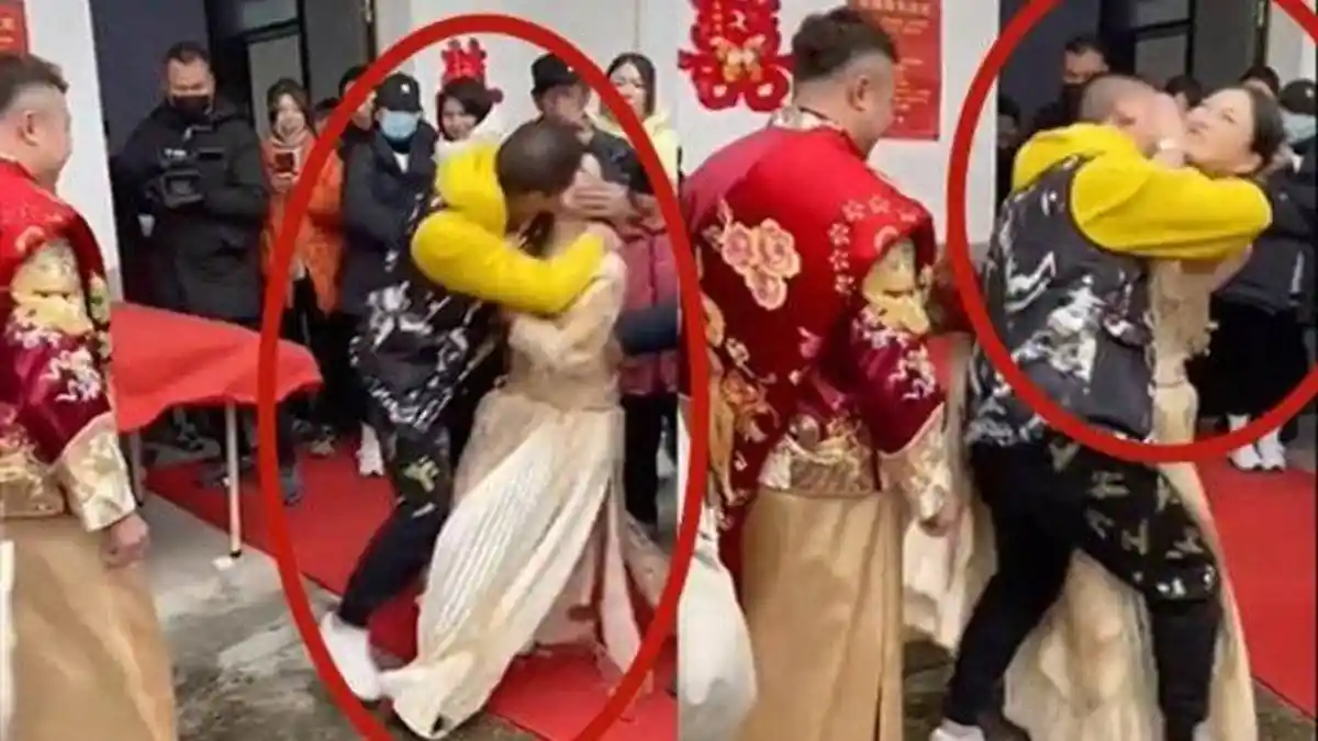Istri Dicium Tamu Pria di Acara Pernikahan, Pengantin Pria Malah Tertawa, Bikin Geram Banyak Orang