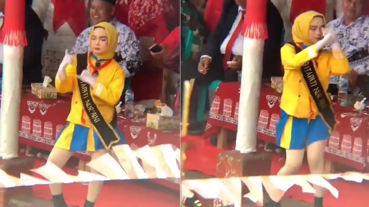 Sosok Gitapati Nuraini, Wanita Muslimah Yang Joget Pargoy Pakai Rok Mini Ternyata Bukan Mayoret