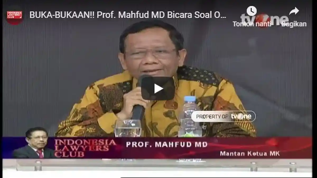 Orang Asing Masuk Daftar Pemilih Tetap (DPT) Pemilu 2019, Ini Komentar Mahfud MD : Bukan Urusan KPU