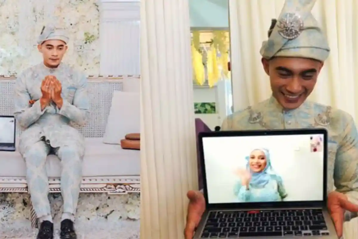 VIRAL Pria Bersanding dengan Laptop di Kursi Pelaminan, Ini yang Terjadi dengan Pengantin Wanita