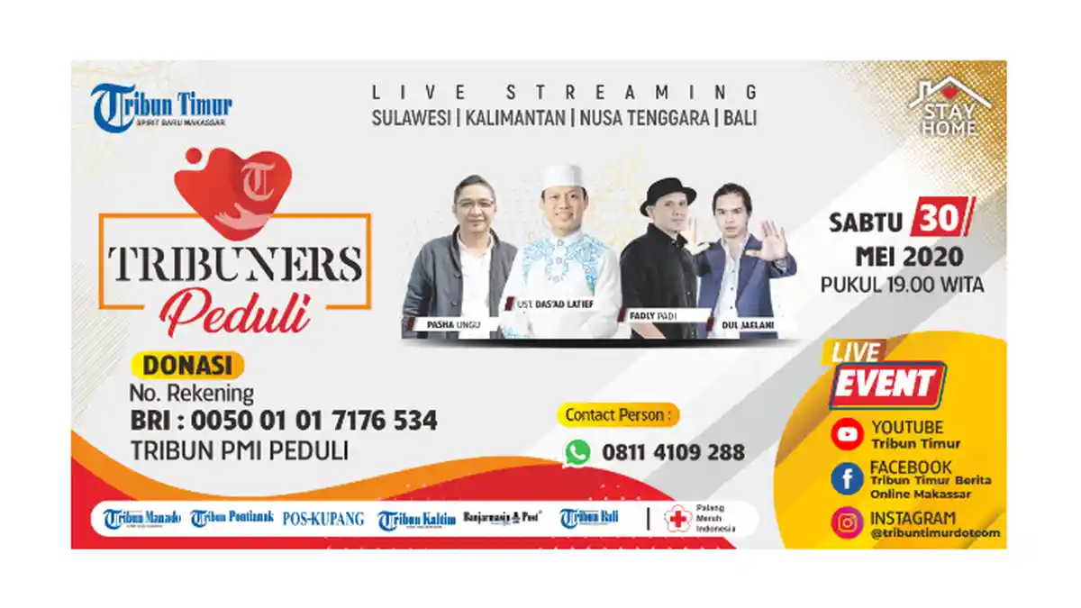 Update Hasil Donasi Tribuners Peduli: Rp 140 Juta Tergalang dari Makassar, Deadline 10 Juni 2020