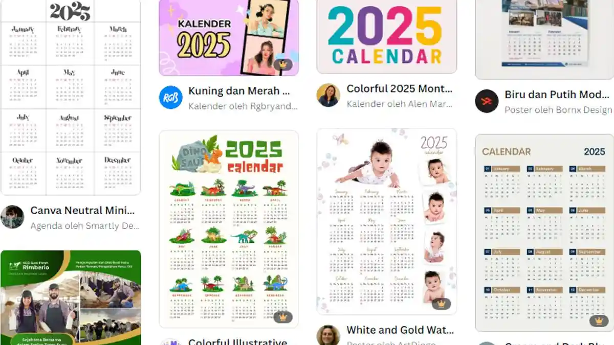 6 Link Download Kalender 2025 Gratis dan Bisa Diedit, Lengkap Hari Libur Nasional dan Cuti Bersama