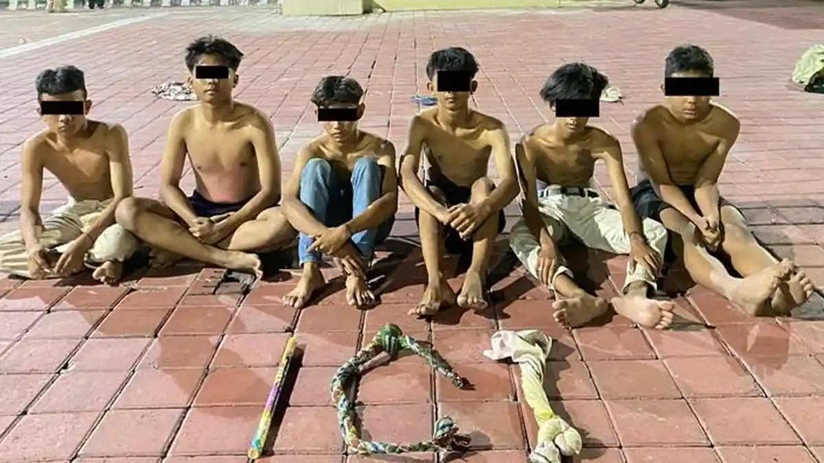 Polisi Gagalkan Perang Sarung di Gresik, Enam Remaja Diamankan
