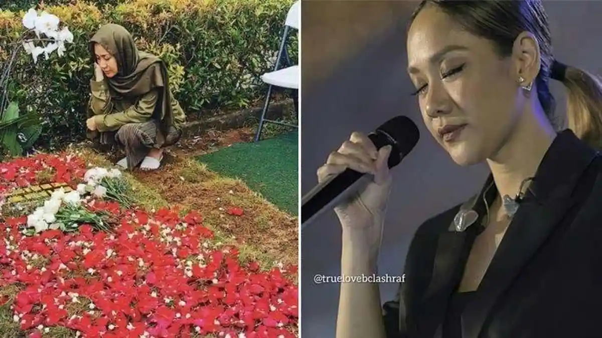 BCL Datangi Makam Ashraf setelah Manggung Bersama Ronan Keating, Unge Pandangi Pusara sang Suami