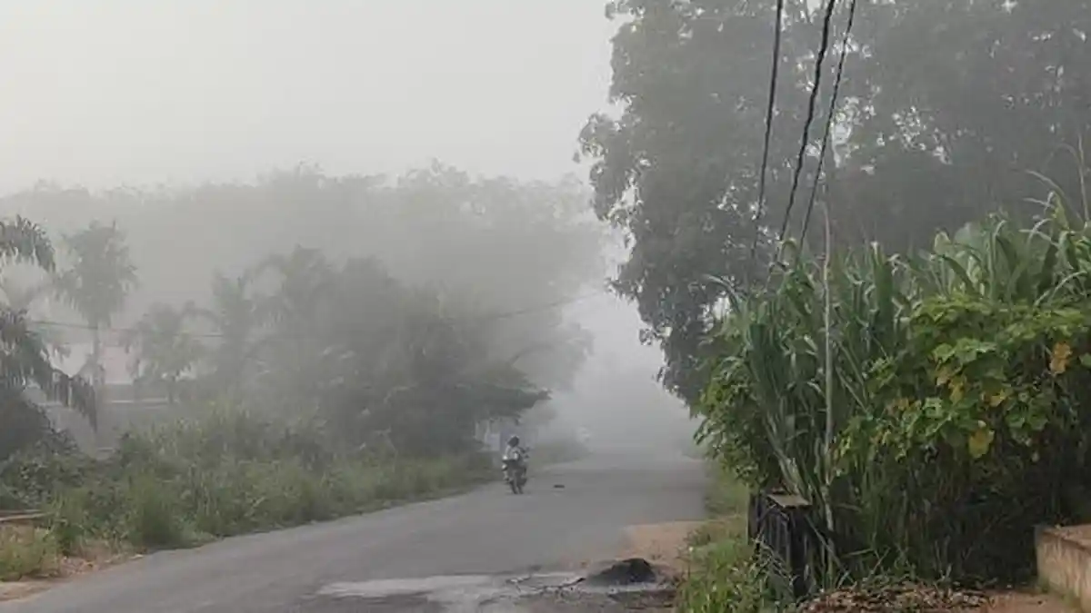 Sejak Subuh Ini Kota Jambi Diselimuti Kabut Tebal, Warga: Pekat Nian