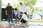 Polres Kuansing Potong 11 Ekor Sapi, 650 Paket Kurban Disalurkan ke Masyarakat