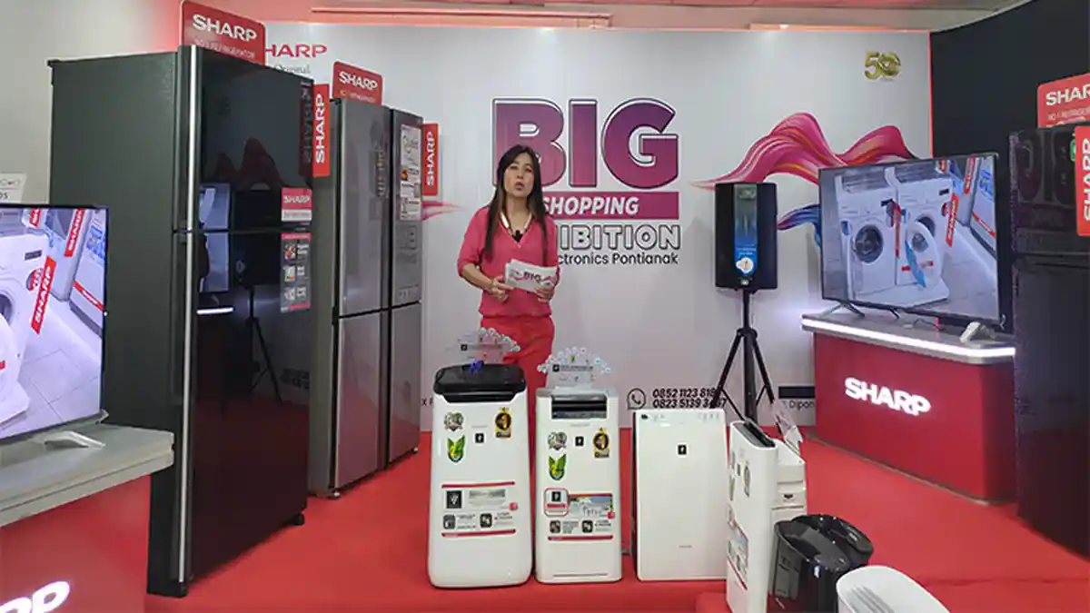 13 Hadiah Jadi Penutup Big Shopping Exhibition Sharp Electronics Pontianak di Hari Pertamanya