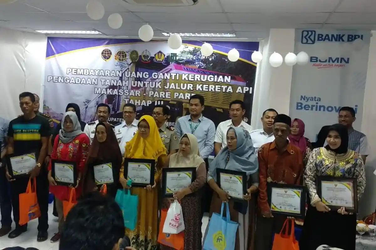 Pembebasan Lahan Proyek Kereta Api, Warga Maros Bakal Terima Uang Sebanyak ini