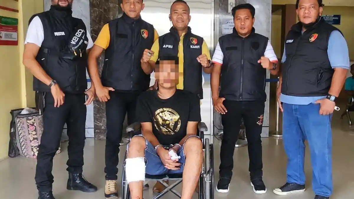 Melarikan Diri, Pelaku Curanmor Dihadiahi Timah Panas oleh Personel Polsek Padang Hilir Tebingtinggi