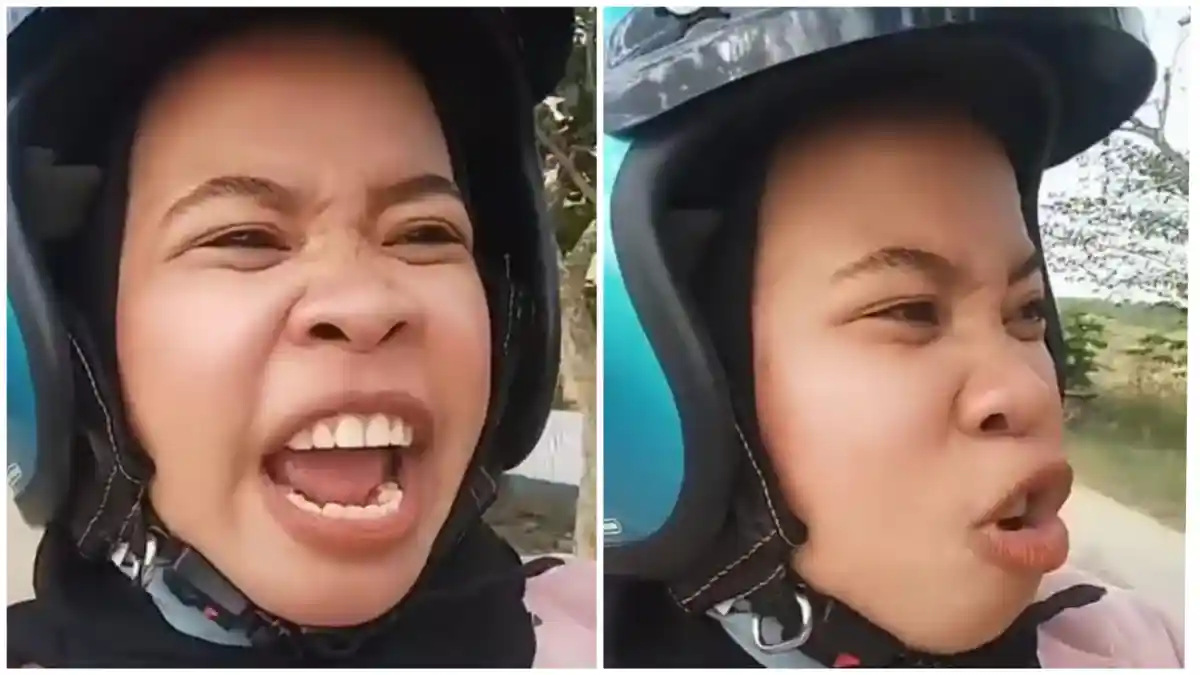 Viral Wanita Naik Motor Ucapkan Selamat Hari Jadi Bone Sambil Teriak Keluhkan Jalanan Rusak