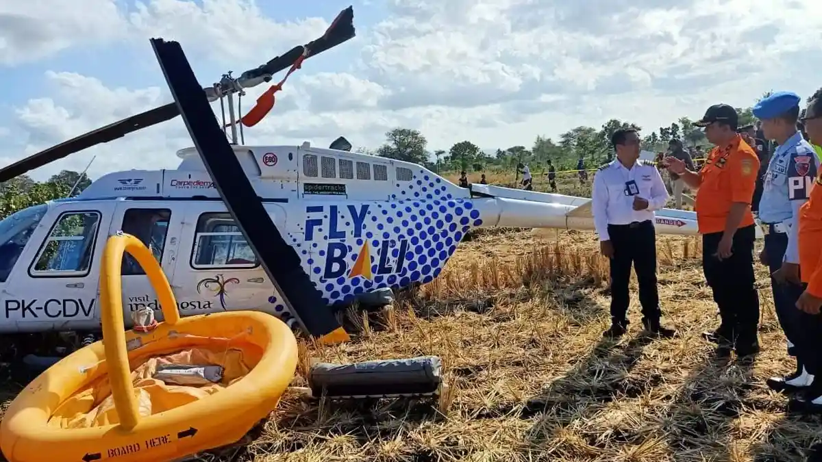 Helikopter Berpenumpang Tiga WNA Jatuh di Bandara Internasional Lombok, Ini Kata Dirjen Hubud