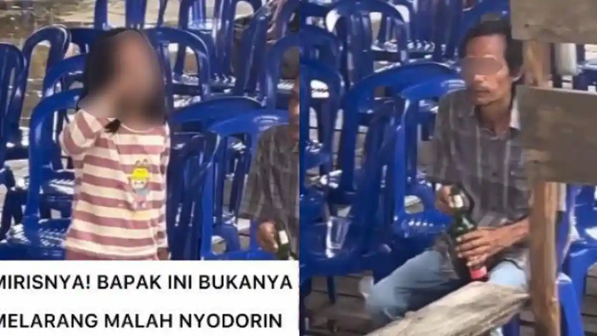 HEBOH Bocah Perempuan di Bawah Umur Tenggak Miras Pemberian Sang Ayah dalam Acara Dangdutan