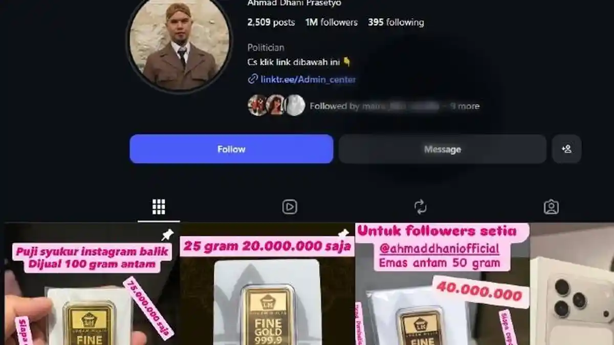 IG Ahmad Dhani Diretas, Muncul Jual Emas, DEWA19 Minta Jangan Transfer, Sudah Banyak Korban!