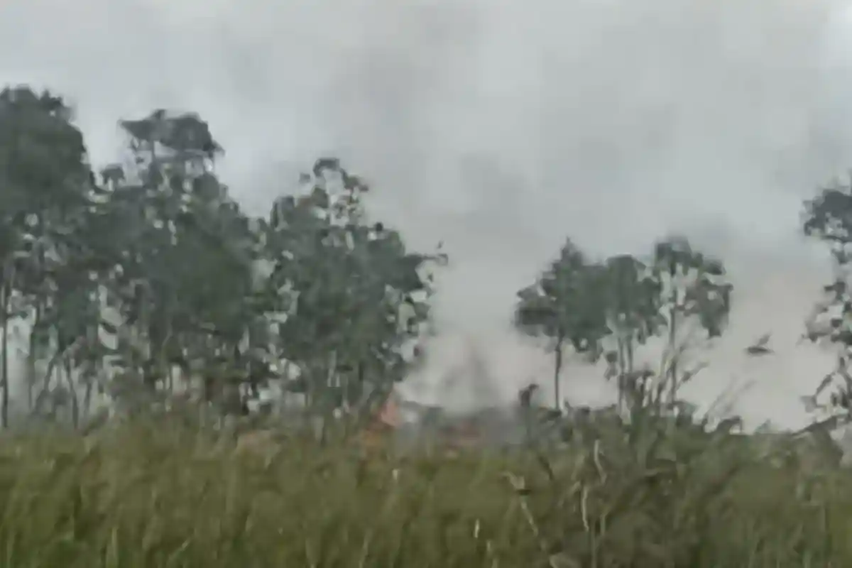 Kebakaran Lahan di Sungai Rambutan Ogan Ilir, Titik Api Meluas Diterpa Angin Kencang