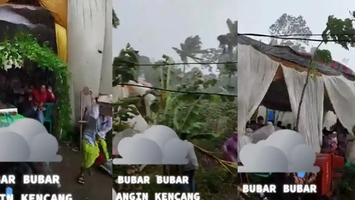 Viral Hajatan Bubar Gegara Angin Kencang, Tamu Undangan Lari Berhamburan