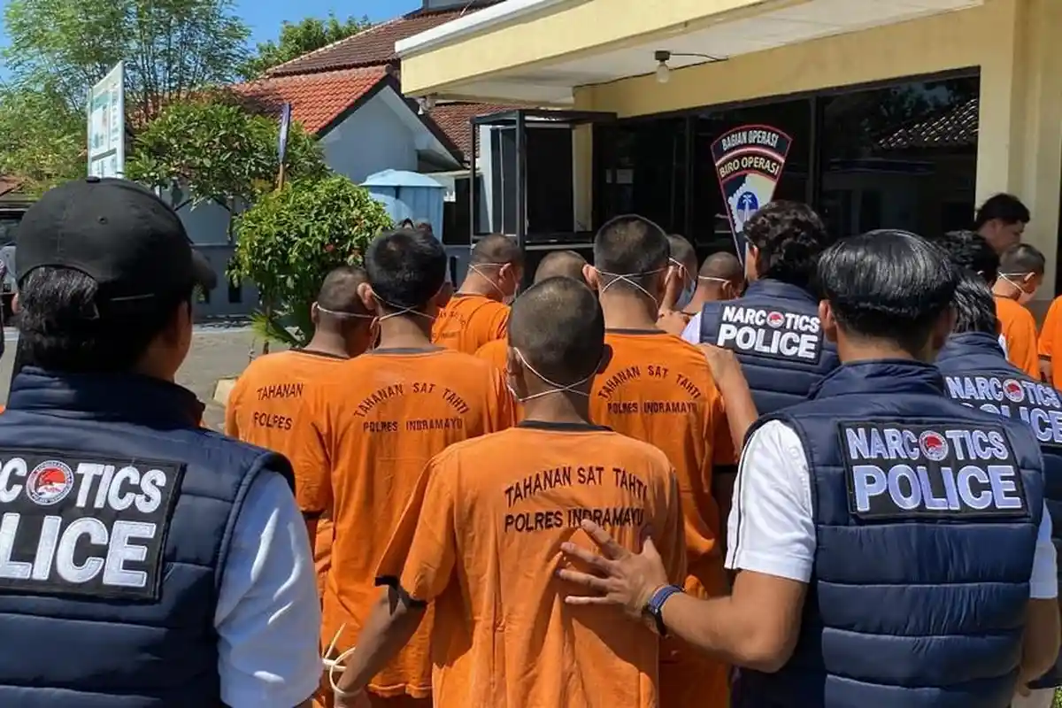 Edarkan Narkoba Sampai Kalangan Pelajar, 12 Warga Indramayu dan 3 Warga Aceh Diringkus Polisi