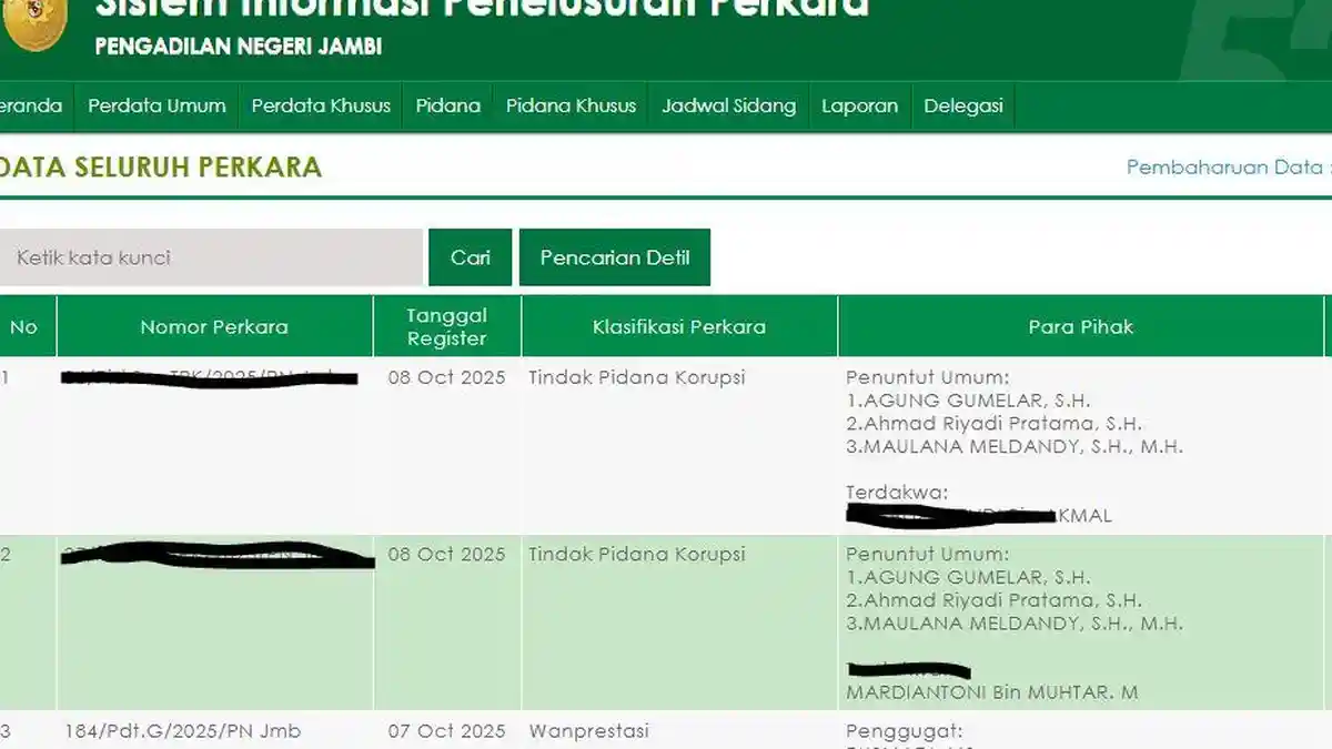 Website PN Tebo Jambi Berubah Jadi Situs Judi Online