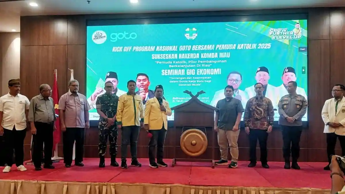 Launching Program Nasional GoTo dan Pemuda Katolik, Komda Riau Gelar Rakerda & Seminar Gig Ekonomi