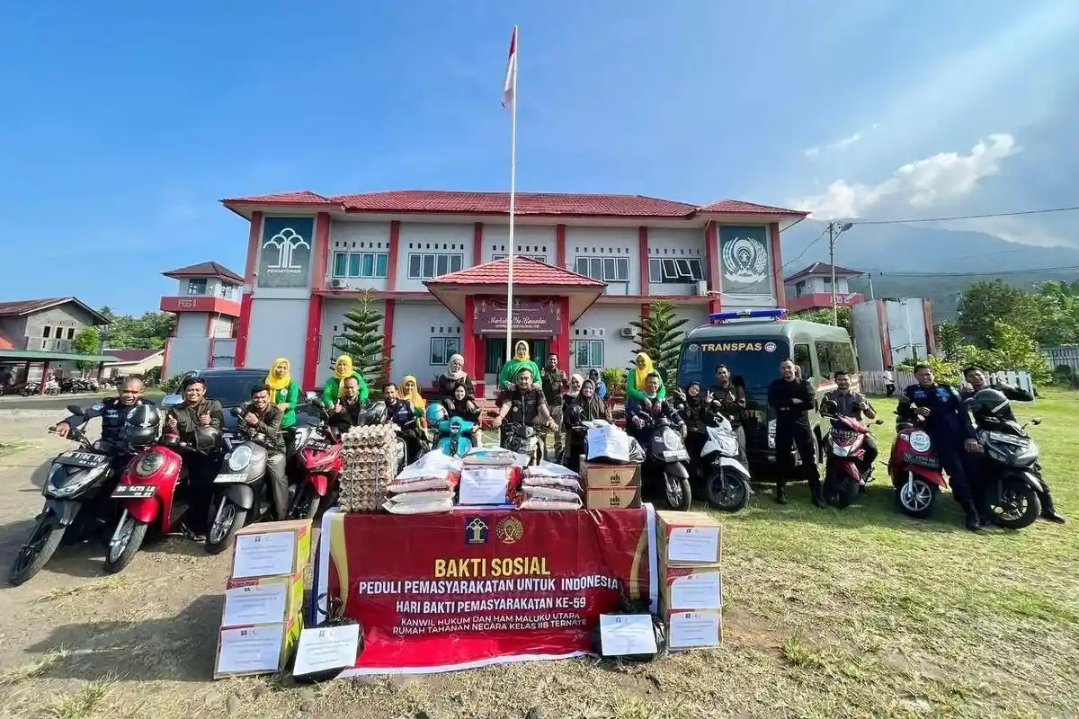 Semarak HBP ke 59, Rutan Kelas II B Ternate Touring Pemasyarakatan Peduli