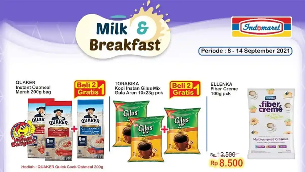 Promo Super Hemat Indomaret 10 September 2021: Gilus Mix Gula Aren beli 2 Gratis 1