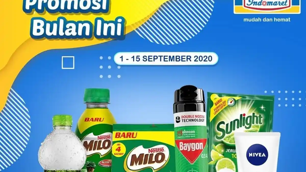 KATALOG Promo Indomaret Periode 1-15 September 2020, Diskon Produk Susu, Kecantikan hingga Snack