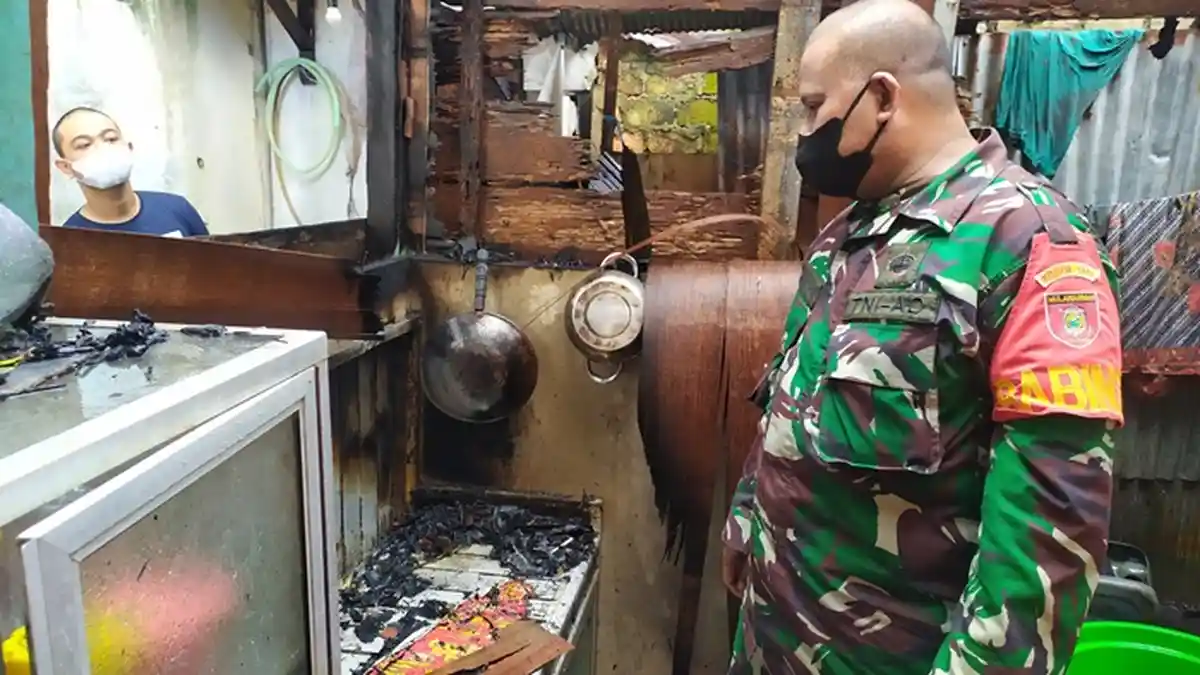 Kebakaran Kalsel, Suami Lupa Mematikan Api Kompor, Dapur Jamilah Hangus Terbakar