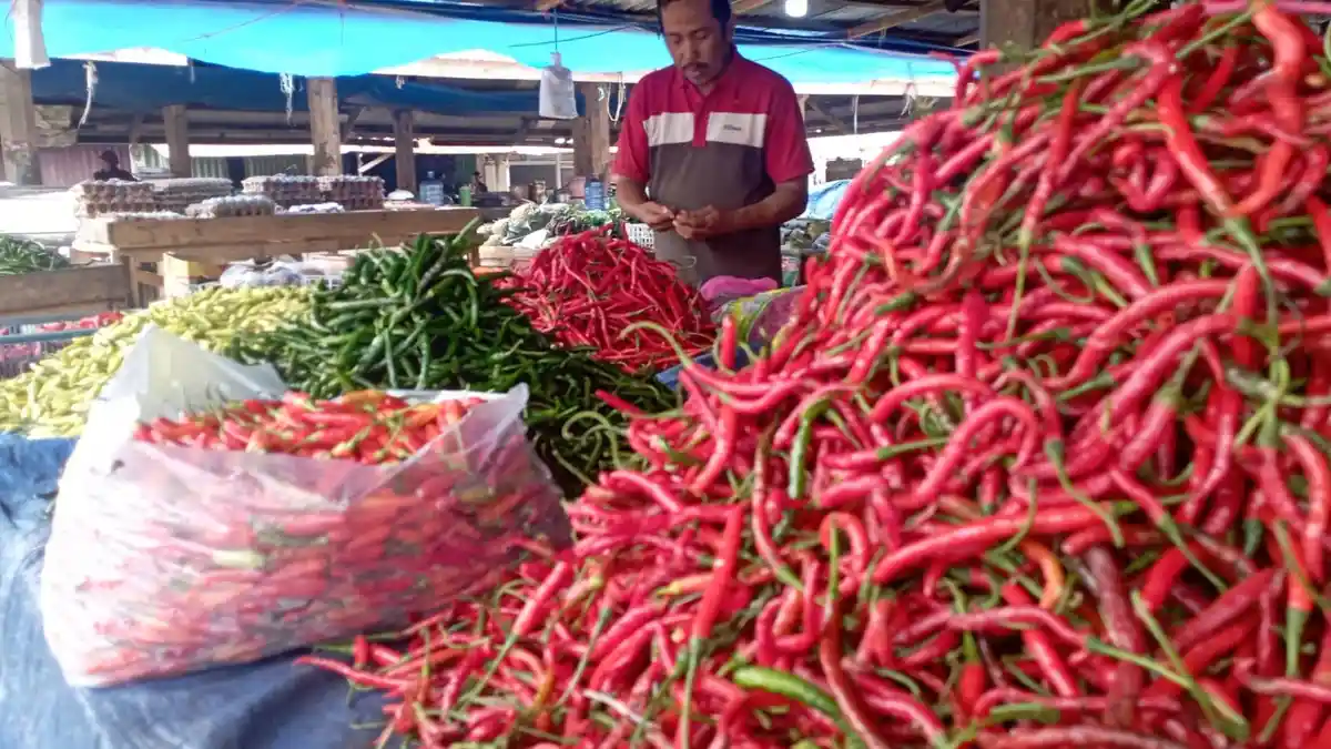 Harga Cabai Masih Tinggi, Sekarang Harga Bawang Merah di Pasar Keramat Tinggi Merangkak Naik