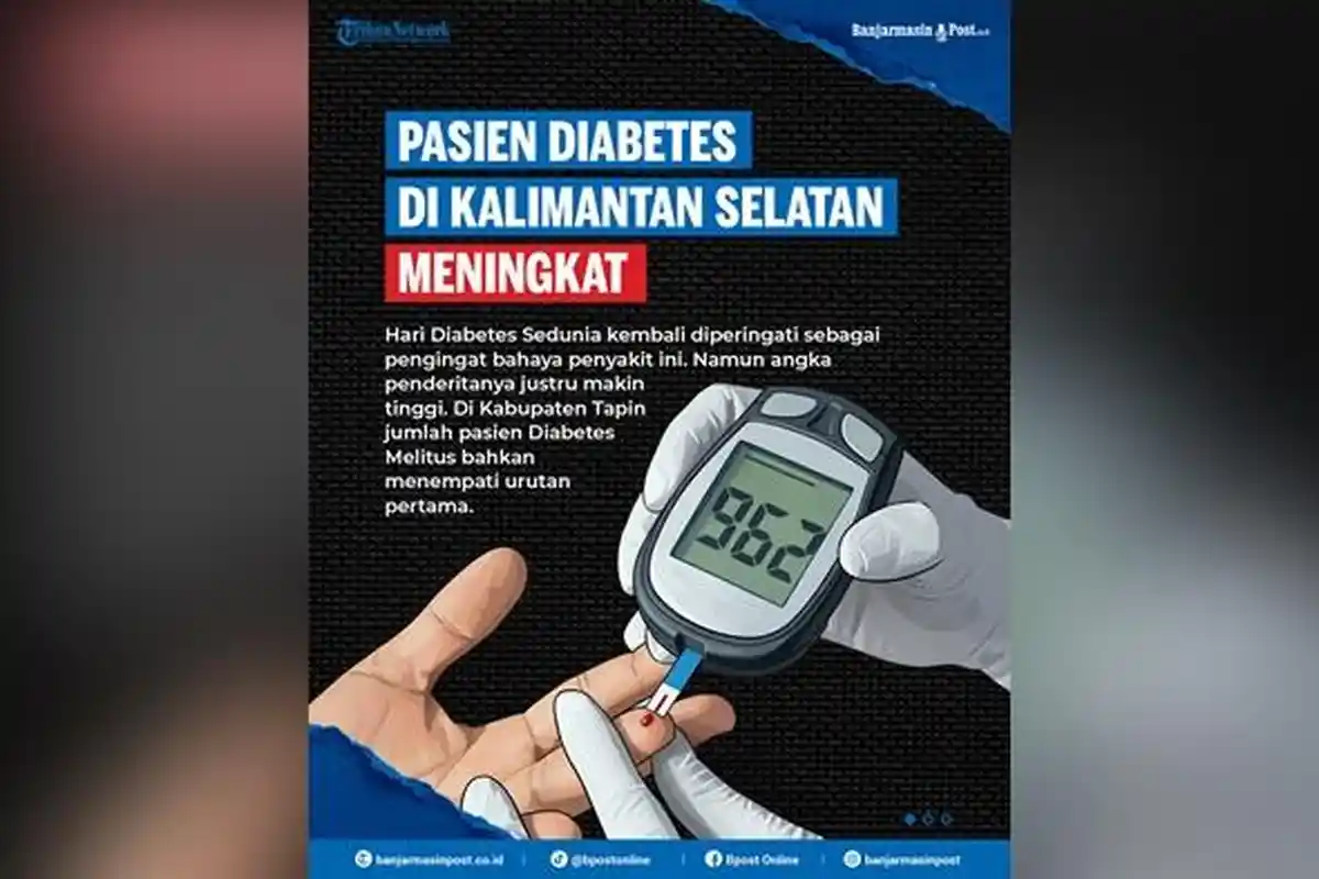 Diabetes Dominasi Penyakit di Tapin, Di Banjarmasin Tembus 25 Ribu Pasien