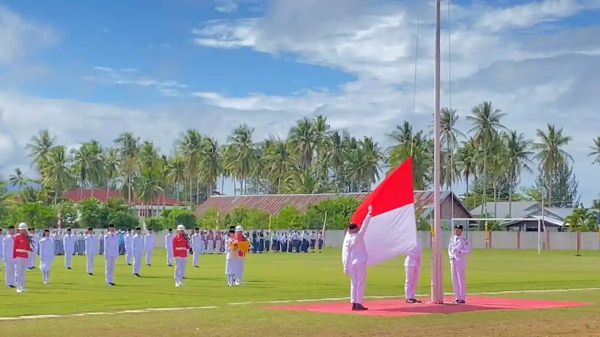 Tugas Paskibra Kaimana di HUT ke-80 RI  Sukses, Berikut Profil Pengibar dan Pembawa Bendera