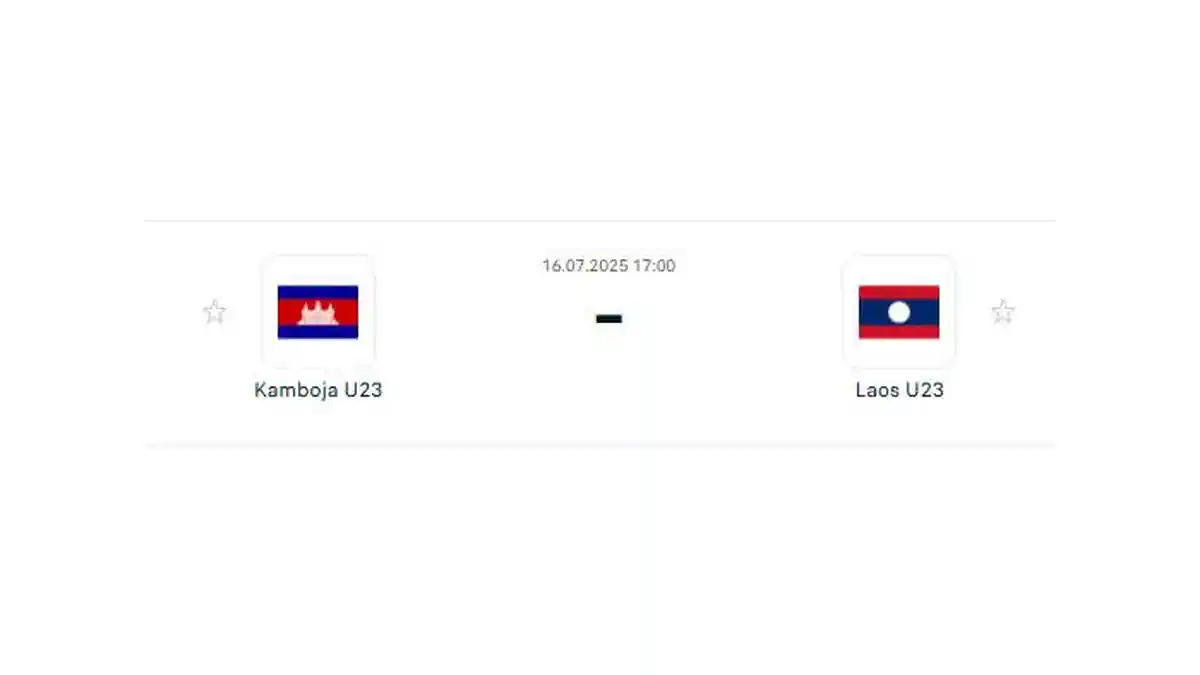 LIVE SCORE Kamboja Vs Laos, Cek Hasil Akhir Pertandingan dan Klasemen Grup B Piala AFF U23
