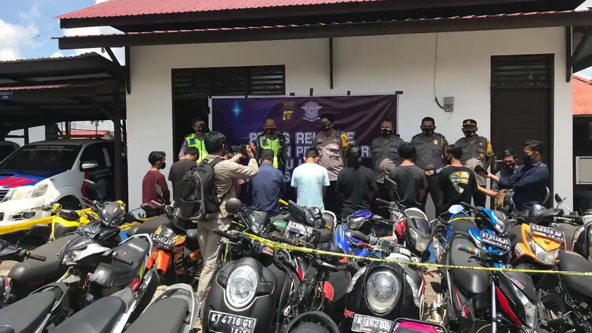 30 Unit Motor Diamankan Sat Lantas Polres Berau, Dipakai Para Remaja untuk Aksi Balap Liar