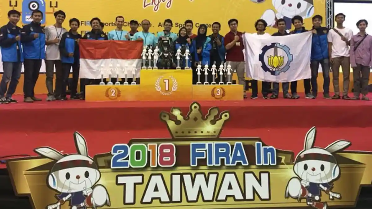 Tim Robotika ITS saat Ikuti FIRA RoboWorld Cup 2018 di Taiwan Ternyata Persiapannya Hanya 3 Bulan