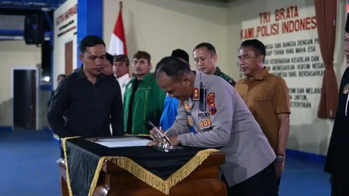 Kapolres Sragen dan Forkopimda Gelar Silaturahmi dengan 17 Perguruan Silat, Teken Kesepakatan Damai