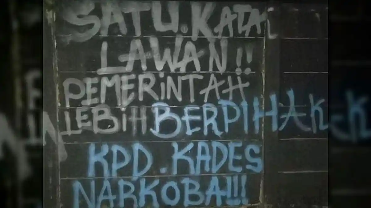 Mural Protes Pemuda di Cintamulya Berujung Kades Tersangka Narkoba Mundur