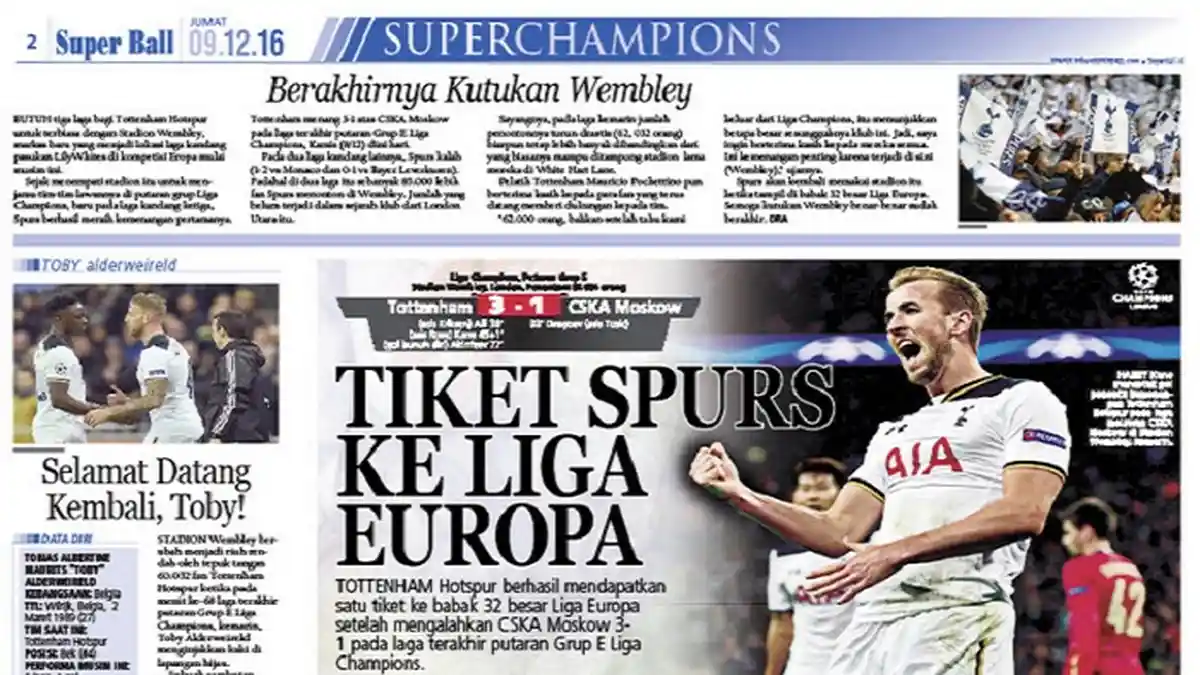 Tottenham Hotspur Dapat Tiket ke Liga Europa