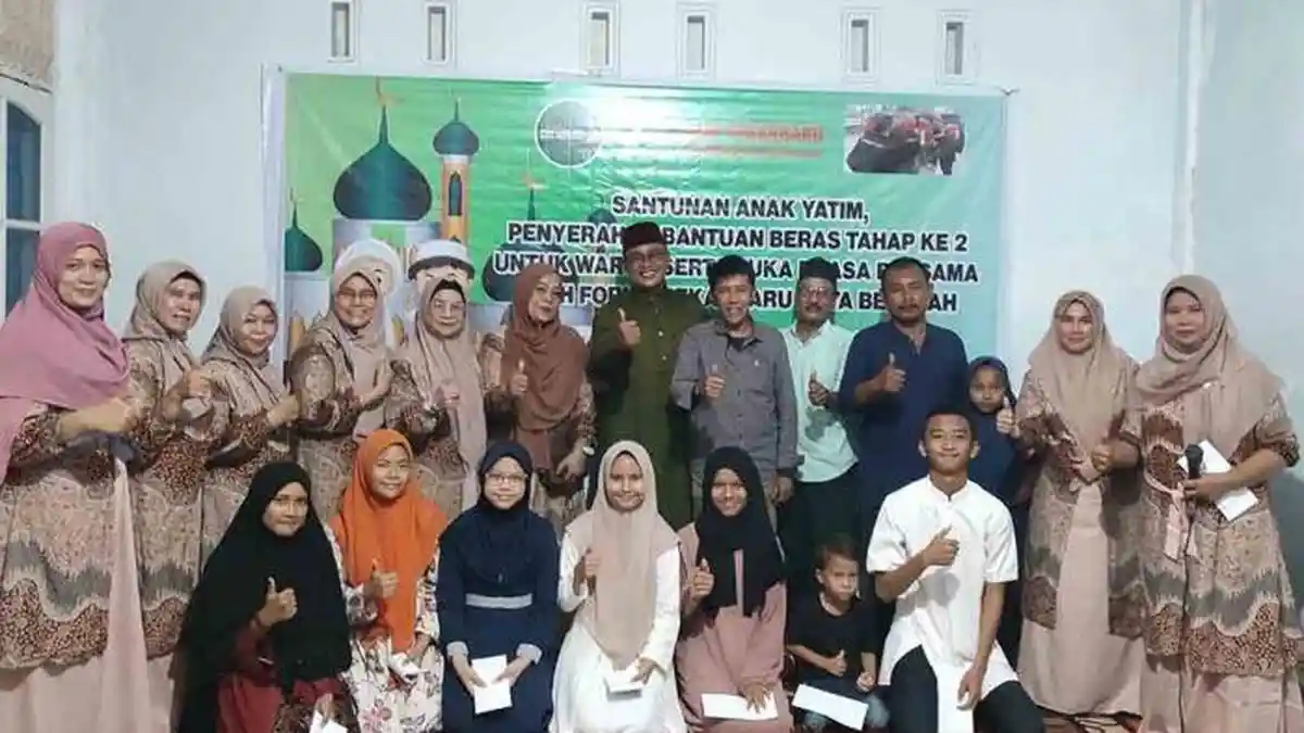 Forum Pekanbaru Kota Bertuah Santuni Anak-anak Yatim Peringati Hari Jadi
