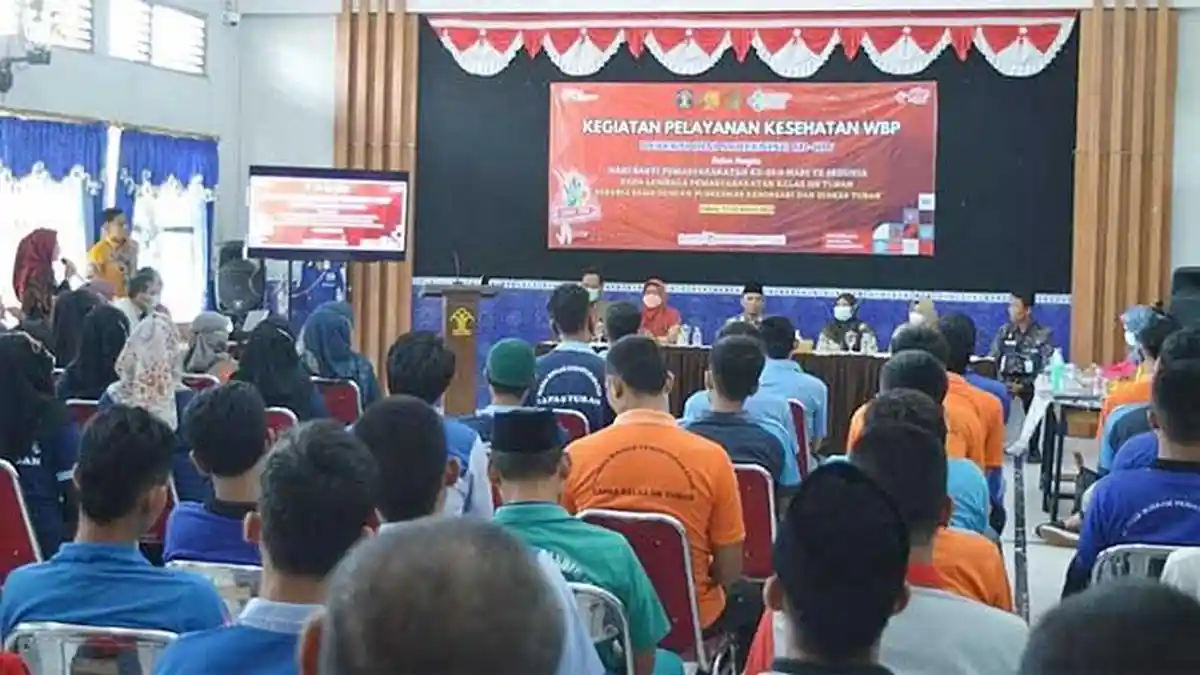 Screening Kesehatan Massal di Lapas Kelas IIB Tuban, Ada WBP Terdeteksi HIV