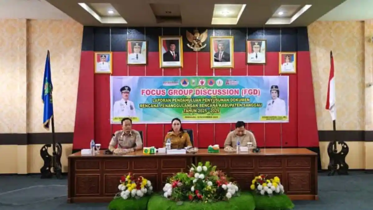 Kabag Ops Polres Sanggau Hadiri FGD Penyusunan Rencana Penanggulangan Bencana 2025–2029