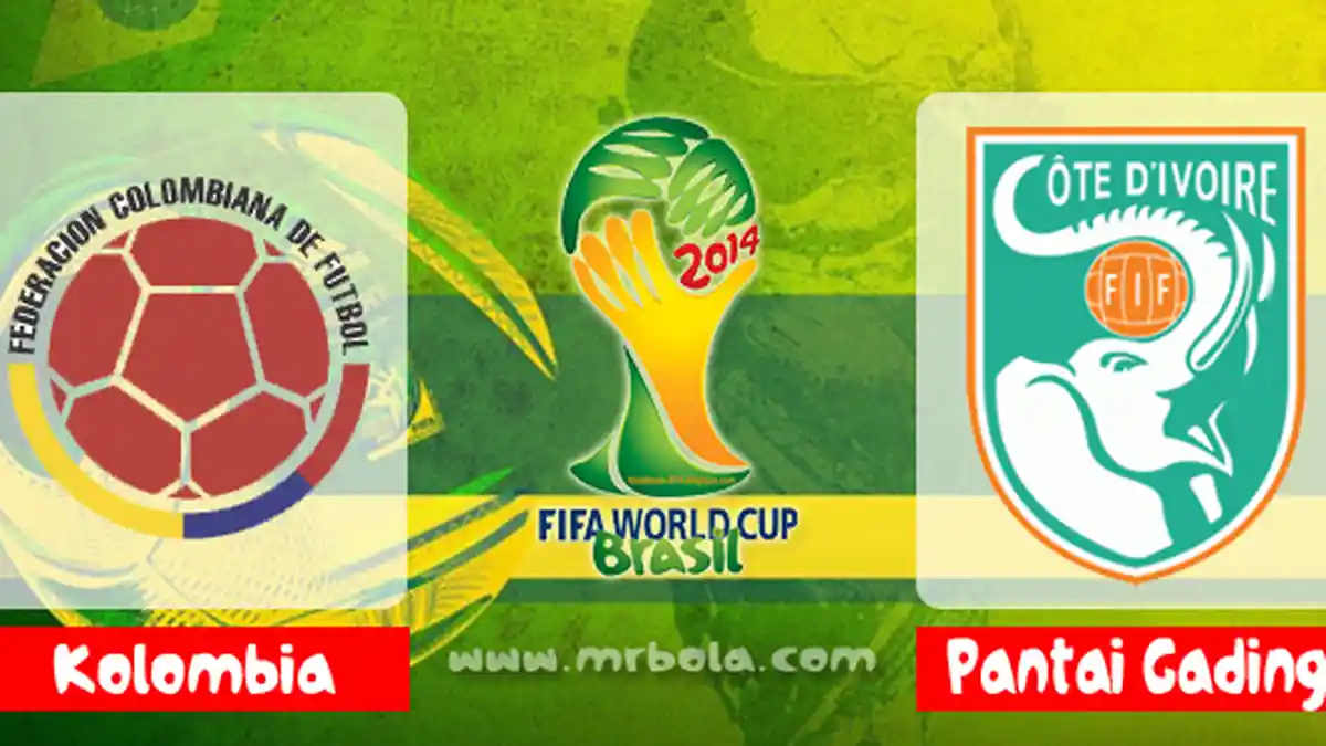 Babak I Kolombia vs Pantai Gading, Skor 0-0