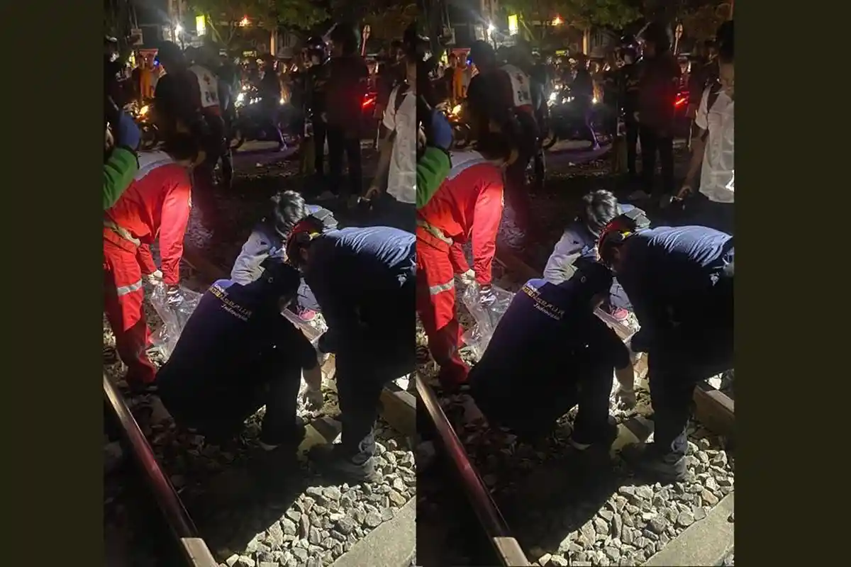 Seorang Warga Tertemper Kereta Api hingga Tewas di Perlintasan Sebidang  di Laswi Bandung