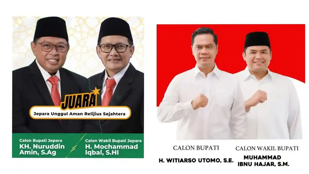 Gus Nung - Iqbal Daftar Paslon Pilkada Jepara Rabu, Wiwit - Gus Hajar Pilih Kamis